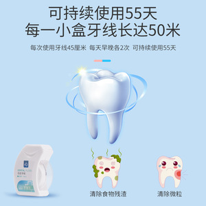 Jacquard <b>flat</b> dental floss family <b>pack</b>, portable and easy to use, suitable for orthodontic use, thin <b>flat</b> dental floss roll, - Product Image 1