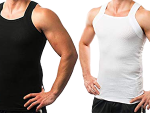 Débardeur de sport respirant en coton 100% 230 GSM, col rond, personnalisé Hip Hop, avec logo imprimé par transfert thermique pour la musculation masculine - Product Image 2