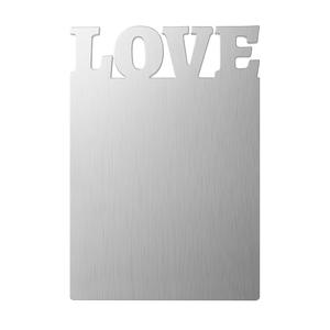 Tabla de cortar rectangular de acero inoxidable con grabado de amor, 2 mm, apta para lavavajillas, para regalo de cocina - Product Image 2