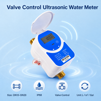 Compteur d'eau intelligent à ultrasons AMI haute précision DN15 DN20 RS485 LoRa, alimenté par batterie avec contrôle de vanne intégré