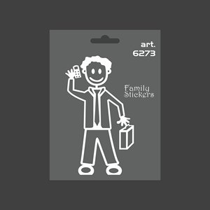 Adesivi per auto di famiglia 9X12 cm Design del telefono cellulare di papà per auto - Product Image 1
