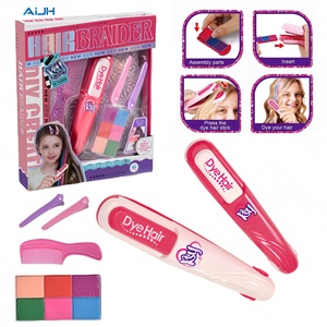 AiJH Kit de coloration capillaire DIY, ensemble de jeu pour filles, crayons de couleur lavables, peigne à craie pour cheveux, coloration temporaire, jouets en gros - Product Image 1