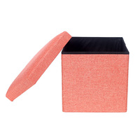 Boîte de rangement pliable en coton colorée, conteneurs, organisateur de vêtements en tissu, tabouret de rangement, pouf, canapé de salon, chaise de chambre à coucher