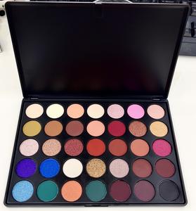 Paleta de Sombras de Ojos de 35 Colores, Nueva Tinta de Comercio Exterior, Color No 35JH, Color Perla Plateada, Resistente al Agua, Polvo Mate, Maquillaje Perlado - Product Image 2