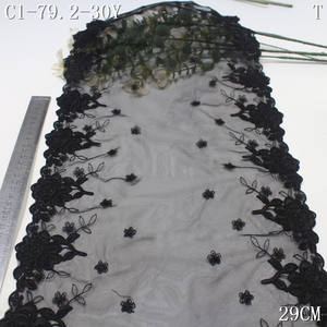 للبيع بالجملة قماش دانتيل تول أسود مطرز 29 قماش دانتيل فوال شبكي رائج مطرز للملابس الداخلية الكثير بالكيلوغرام - Product Image 2