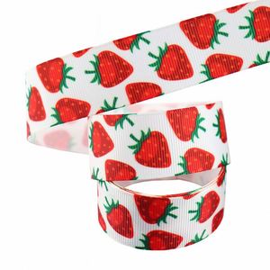 Ruban gros-grain imprimé fraises de haute qualité, 2,5 cm x 10 yards, pour emballage cadeau et décoration de bouquets - Product Image 6