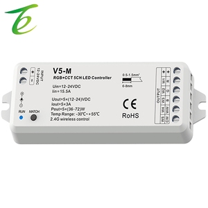 V5 12-48vdc10 công tắc tự đặt lại chế độ động làm mờ năm kênh RGB + Bộ điều khiển LED nhiệt độ - Product Image 2