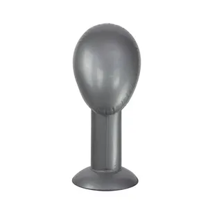 Commercial PVC Material Male Female Adjustable Grey Inflatable Mannequins Head