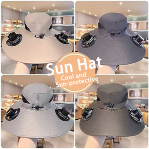 Chapeau Bob Camouflage à Carreaux Numériques avec Ventilateur Solaire à Large Bord pour Activités de Plein Air, Voyages, Pêche, Randonnée, Sports Décontractés et Protection Solaire - Product Image 2