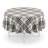 Nappes jetables en plastique PEVA imperméables à motif losanges noirs pour table à manger – Style facile – Vente en gros