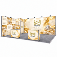 Boîte lumineuse publicitaire rétroéclairée en tissu SEG facile à installer pour stand de bijouterie en salon professionnel