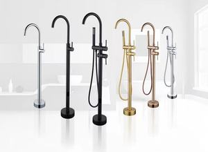 Ensemble de douche sur pied robinets en laiton unités de douche unités de douche d'hôtel robinet de couleur dorée pour salle de bain - Product Image 5