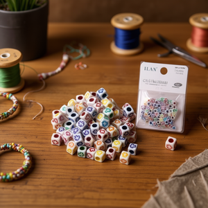 Perline Quadrate Multicolore Ilan 6x6mm per Lavori Artigianali - Product Image 2