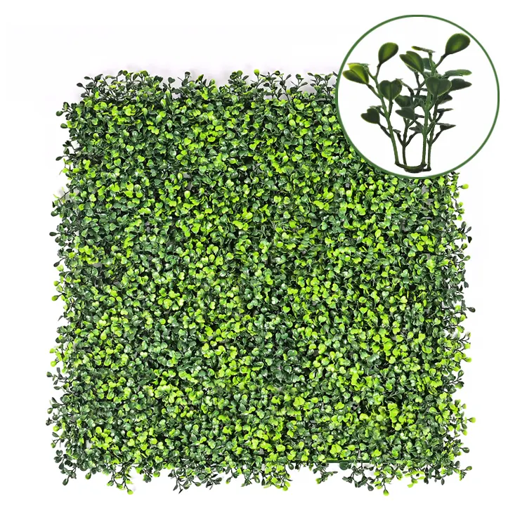 Grama Para artificiale parata verde finto legno di bosso pannello pianta da siepe erba artificiale pannello parete decorazione Privacy verde sfondo