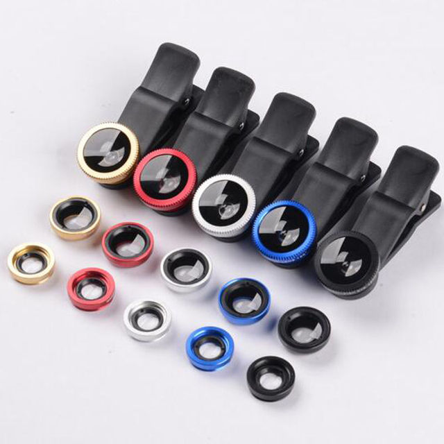 Hot Selling Mobile Phone Lens 3 in 1 Kit Universal Clip Smartphone Camera Lenses Wide Angle Macro Fish Eye for Smart Phone
