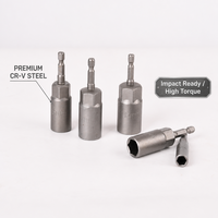 Juego de Llaves de Impacto Profesionales de 80 mm con Acabado Hexagonal Cromado, Acero CR-V de Alta Resistencia, Métricas, OEM, para Reparación Automotriz