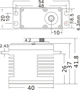 CLS-HV7332MG 32kg 0.09seg/60. Engranaje de Acero de Alta Resistencia sin Núcleo, Totalmente Digital, para Coche RC 1/5, Robot, Dron - Product Image 6