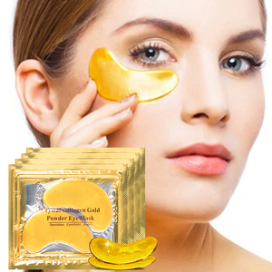 Migliore vendita 24K oro cristallo collagene maschera per gli occhi benda sull'occhio per la cura degli occhi <span class=keywords><strong>cerchi</strong></span> scuri rimuovere la maschera <span class=keywords><strong>in</strong></span> Gel - Product Image 2