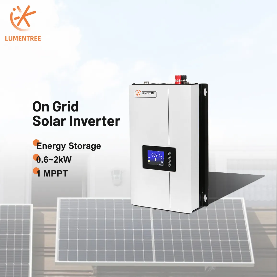 Grosir Inverter Surya 1KW dengan Baterai Penyimpanan Energi Pada Grid Inverter untuk Set Inverter Fotovoltaik Surya Sistem Daya Dc