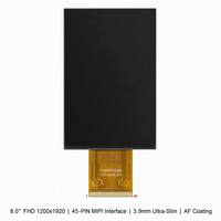Modul LCD IPS FHD 8.0 Inci 1200x1920 BOE 350 Nits MIPI 45 PIN Layar Sentuh AF Tablet Industri Genggam Driver GT9271