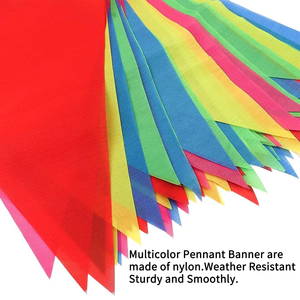 أعلام مثلثة متعددة الألوان رايات راية نايلون لافتات للداخلية خارجية حفلة عيد ميلاد حديقة ديكور المهرجان - Product Image 2
