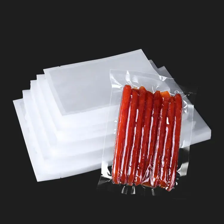 أكياس مايلر البلاستيكية المطبوعة المخصصة أكياس السدادة شفافة شفافة للوجبات الخفيفة والمكسرات أكياس فراغ التعبئة والتغليف مع الشعار