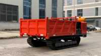 Dumper sur chenilles en caoutchouc de 3 tonnes, benne basculante hydraulique auto-déchargeante pour la construction en verger