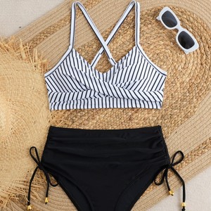 Venta al por mayor de trajes de baño de una pieza nuevos 2026 para mujer, bikinis con escote en V profundo, fabricantes de ropa de baño - Product Image 3
