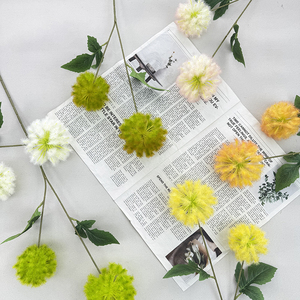 Tanaman Dandelion Buatan 2 Kepala Grosir Daun Buatan untuk Dekorasi Bunga Simulasi Tanaman Hijau - Product Image 3