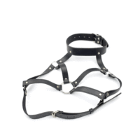 Harnais de poitrine SM avec pince pour les mamelons, collier de cou, pince pour les seins, dispositif de bondage pour jeux sexuels