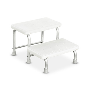 Taburete de Acero Inoxidable Medco, de Una y Dos Capas, para Exámenes Médicos, con Superficie de ABS, en Blanco y Negro - Product Image 3