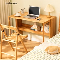 Table d'ordinateur pliable et réglable en bambou, bureau, table d'étude, petite table de chevet, poste de travail pour la maison