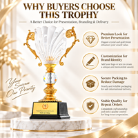 Trophée en cristal cannelé personnalisé avec logo gravé pour événement, anniversaire, souvenir ou récompense