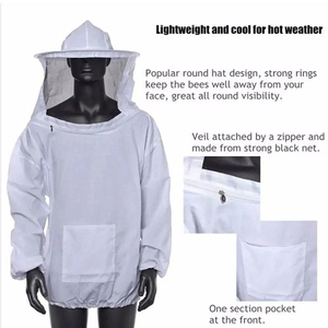 Veste d'apiculture professionnelle Polyester coton veste d'apiculture protection abeille costumes Smock équipement d'apiculteur - Product Image 6