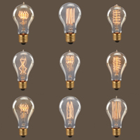 Ampoule à filament de tungstène vintage Edison ST64 G80 G95 G125 A19 T30 T45 C35 25W 40W 60W claire/ambre, ampoule décorative à filament