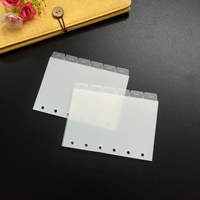 Classeur à anneaux transparent en plastique PP avec intercalaires de rechange A4 A5 A6 A7 B5