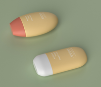 Tube d'emballage cosmétique en PP vert givré 50g avec bouchon à vis pour crème solaire, crème BB, soins de la peau (impression sérigraphique 40mm de diamètre)