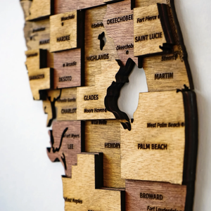 3D mappa della <span class=keywords><strong>Florida</strong></span> in legno un unico viaggiatore USA decorazione per la casa regalo mappa del mondo Puzzle in legno - Product Image 4