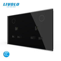 Livolo 13A Alexa Google Nouvelle Prise Murale Intelligente Standard UK, Prise Connectée pour Maison Intelligente, Prise d'Alimentation Wi-Fi