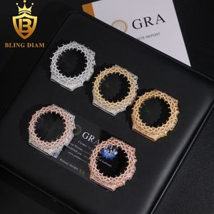 全钻石Bustdown GA2100手表荆棘表壳嵌框配件批发出冰Vvs1 D彩色硅石 - Product Image 6