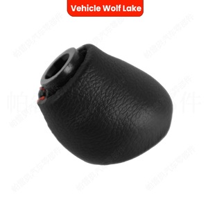 Pomo de Palanca de Cambios de Cuero para Renault Clio III 2005-2014, 6 Velocidades, Ergonómico, Negro con Costuras Blancas - Product Image 5
