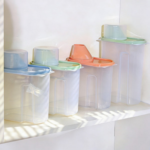 Cross-border plastic airtight kitchen food storage jars, <b>large</b> size, grain jars, small size, lidded storage <b>boxes</b> - Product Image 2
