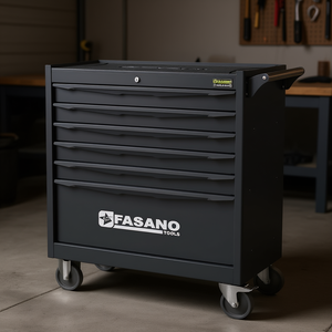 Fasano Tools 6 Drawer Rolling Tool Cabinet Steel Heavy Duty Garage <b>Workshop</b> <b>Storage</b> Organizer with Lock and Casters - Product Image 3