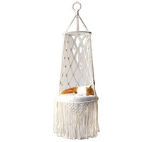 Lit suspendu pour chat mignon, nid de fenêtre amovible en osier, hamac respirant et chaud toutes saisons, panier balançoire d'intérieur rembourré de coton