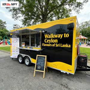Remolque de Comida Móvil de Acero Inoxidable, Fibra de Vidrio y Aluminio, Color Personalizado 2026, Totalmente Equipado con Cocina Móvil y Frituras - Product Image 4