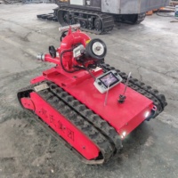 Robots de lutte contre les incendies, usine du Shandong, équipement de surveillance incendie sur chenilles, protection incendie, matériau Q235, personnalisable, facile à installer