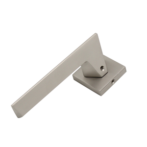 Maniglia per Porta Minimalista in Nichel Spazzolato, Maniglia a Leva per Porta in Legno con Sicurezza Interna in Lega di Zinco - Product Image 6