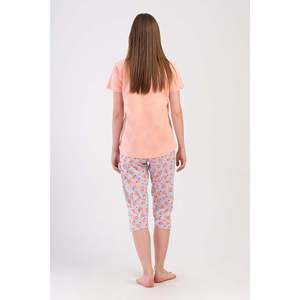 Combinaison de nuit ovale à manches courtes et col rond pour femmes - Product Image 1