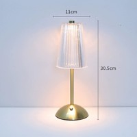Simple Design moderne USB charge cristal lampe de table chambre chevet veilleuse alimentation batterie bon prix produit d'usine