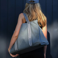 Sac fourre-tout en toile pour femme OEM, sac à bandoulière décontracté pour le travail, sac à bandoulière robuste pour tous les jours, grand sac fourre-tout de luxe en toile